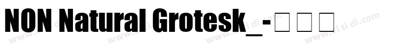 NON Natural Grotesk_字体转换